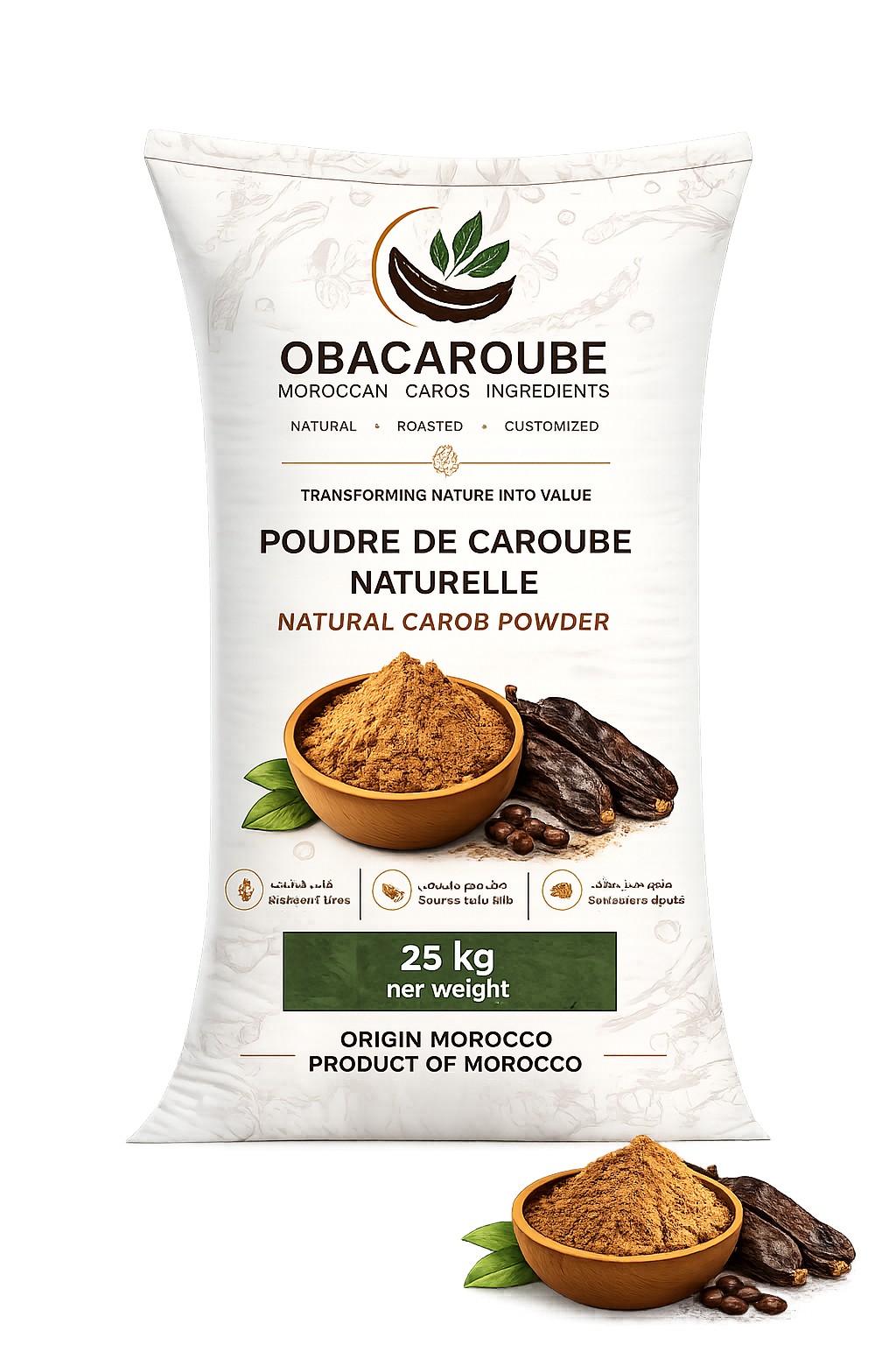 Poudre de Caroube Naturelle